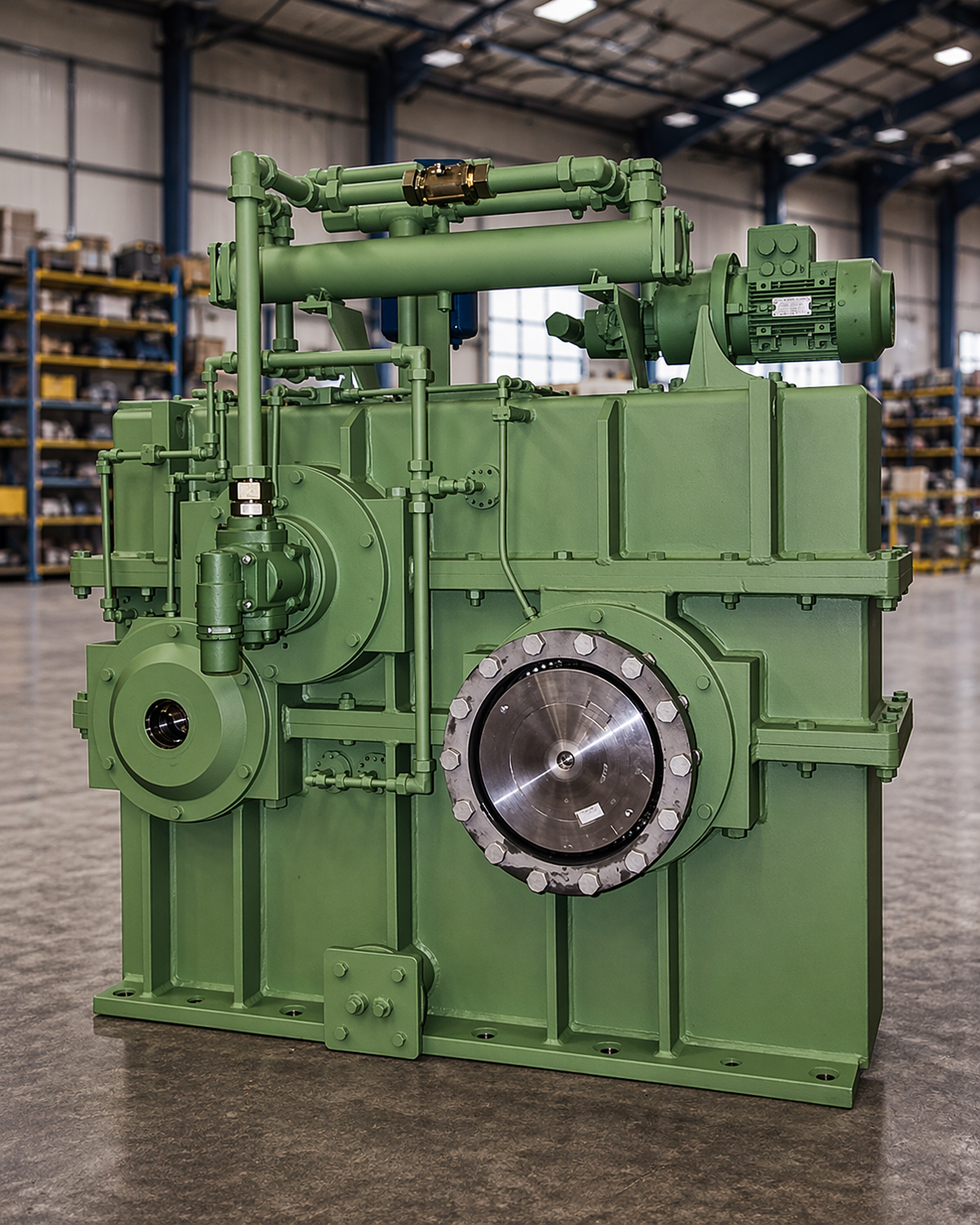 Stirnradgetriebe mit hydraulischer Lamellenkupplung für schaltbaren Pumpenantrieb
