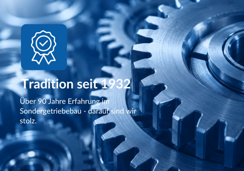Zahnräder als Symbol für die langjährige Erfahrung der Emil Kreiskott Maschinenfabrik seit 1932